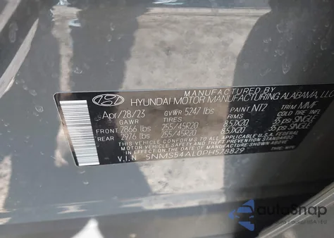 2023 Hyundai Santa Fe Calligraphy from USA, damaged, VIN 5NMS54AL0PH578829
